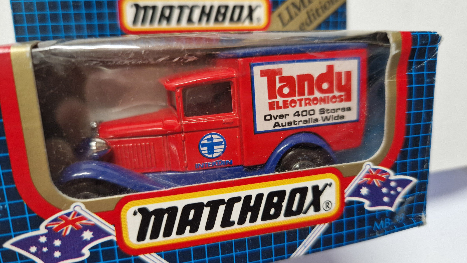Matchbox Australie Tandy electronics  Ford model A   ⚠️ bulle blister   (NP13)