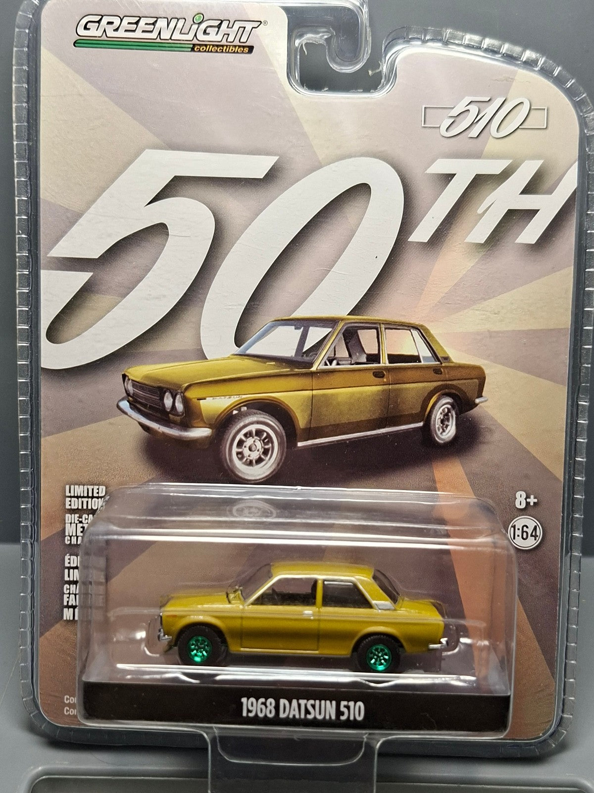 Greenlight 50 Th Anniversary 1968 Datsun 510 Chase (NG22)