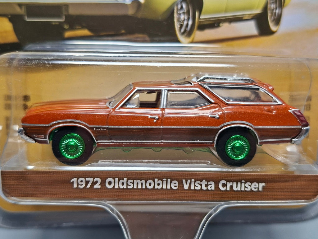 Greenlight Estate Wagons '72 Oldsmobile Vista Cruiser chase Green Wheels (NG23)