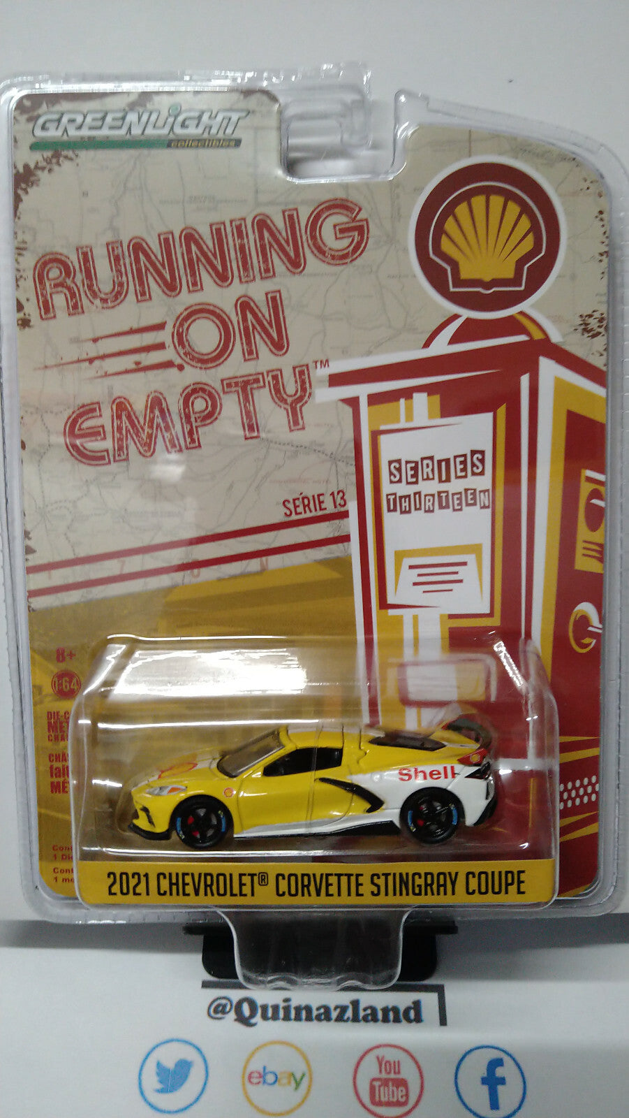 Greenlight Running On Empty 2021 Chevrolet Corvette C8 Stingray Shell  (NG72)