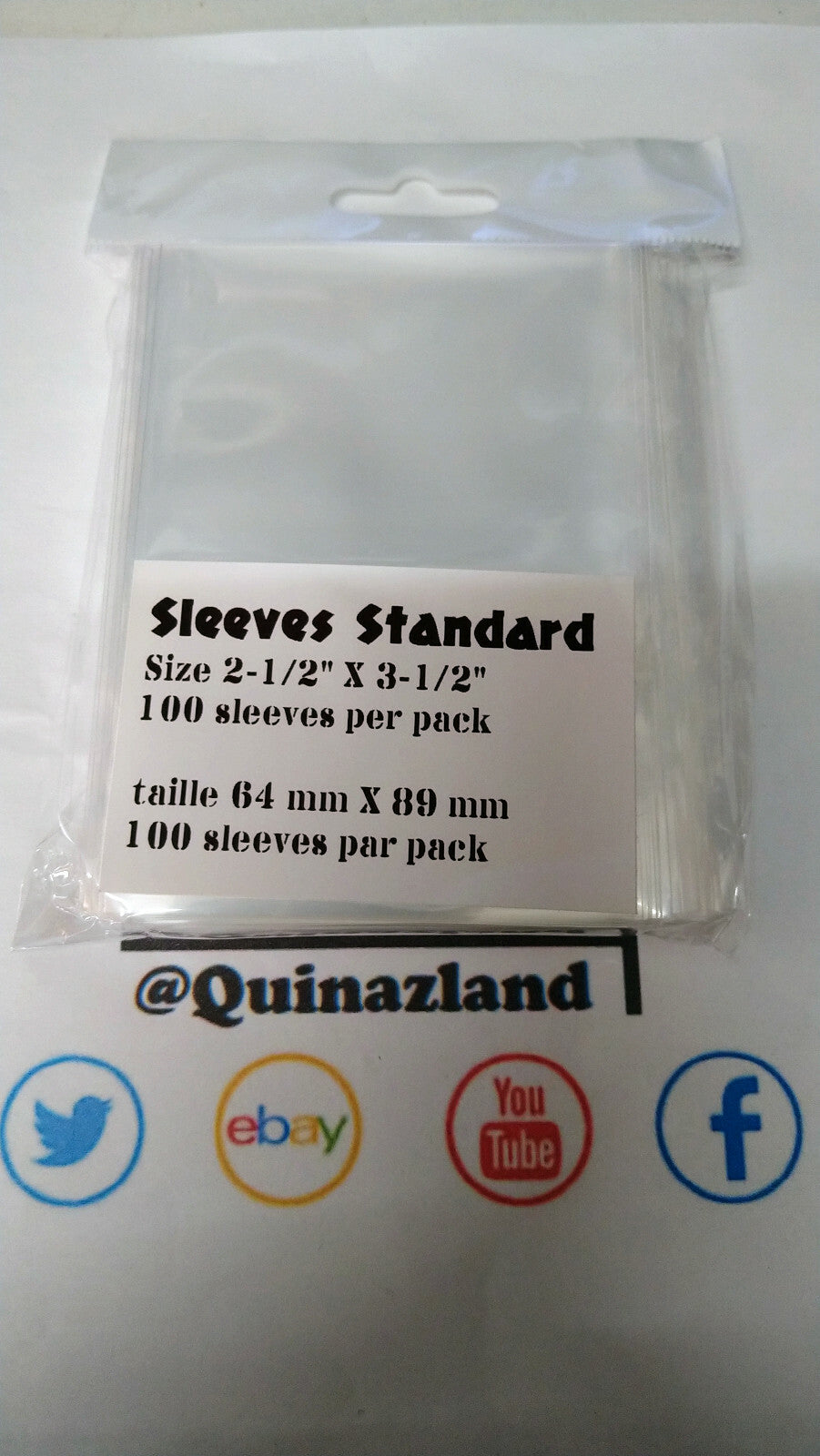 Protèges Cartes lot 100 Sleeves Standard 64 mm X 89 mm idéal carte pokemon ....