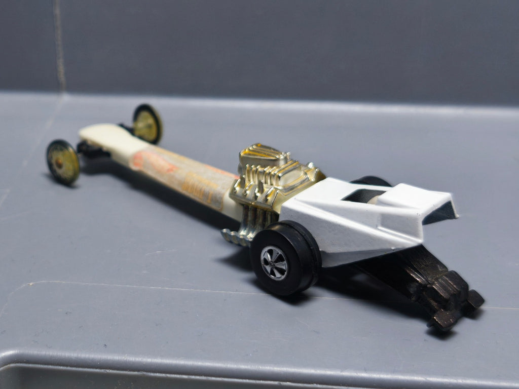 Hot Wheels 1971 Redline Snake I Rail Dragster version roues claires (A27)