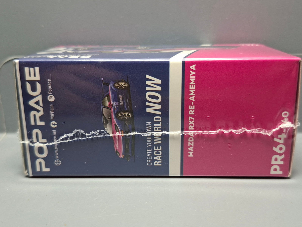 Pop Race 1/64  Mazda RX7 Re-Amemiya  Blue/Pink (CP03)