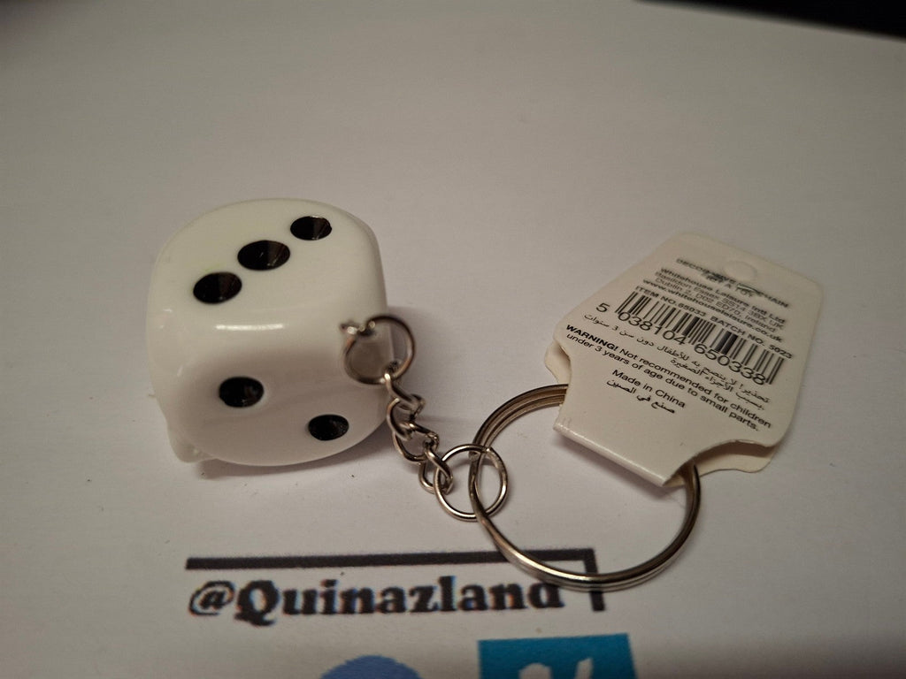Fobz Porte clé dé blanc 2,5 cm  (CB)