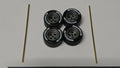 Set de jantes Michelin grise  4 branches pneu gomme pour Custom (ET)