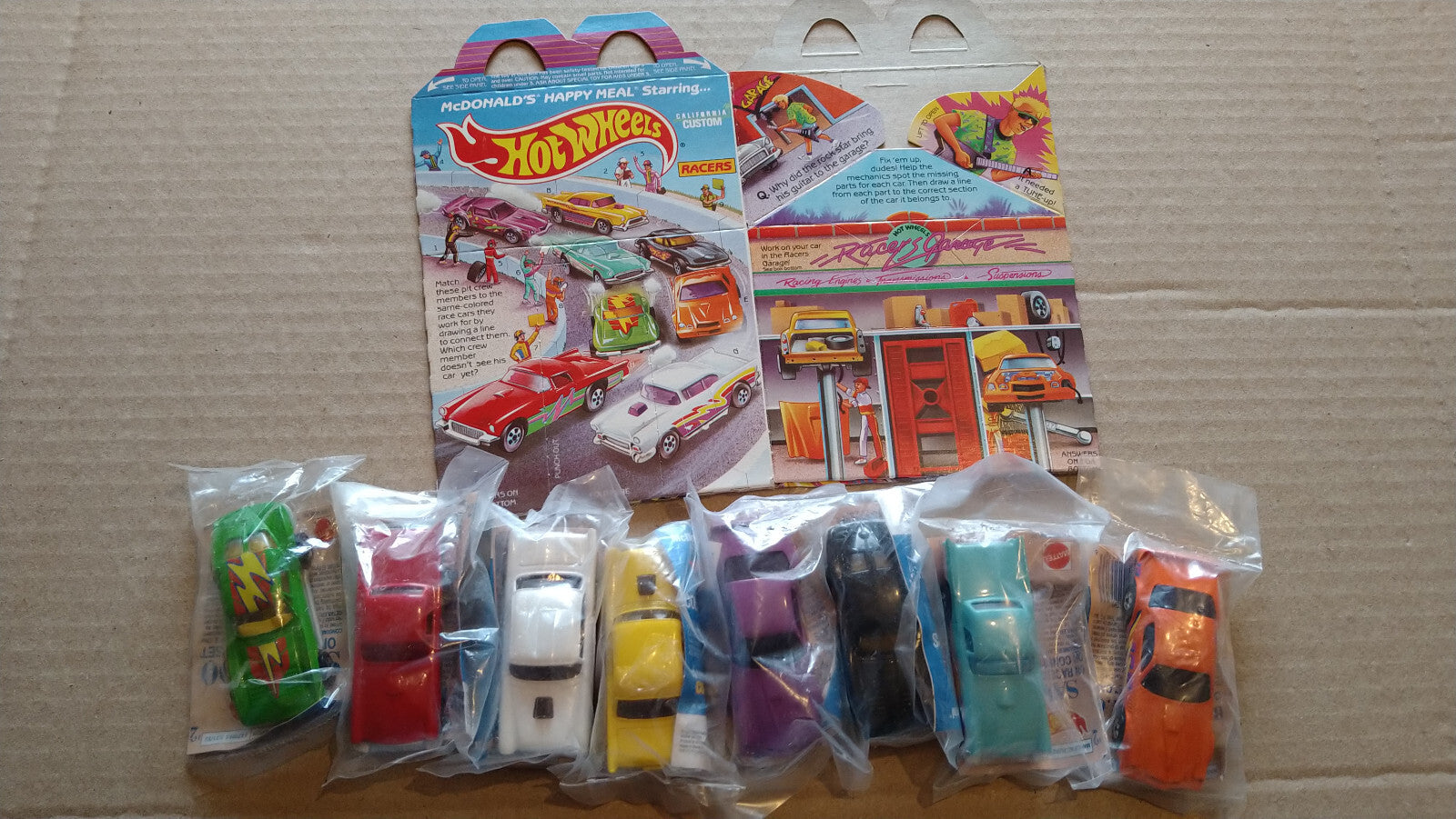 Hot Wheels Lot 1991 mcdonald California Custom  lot de 8 voitures (Cart)