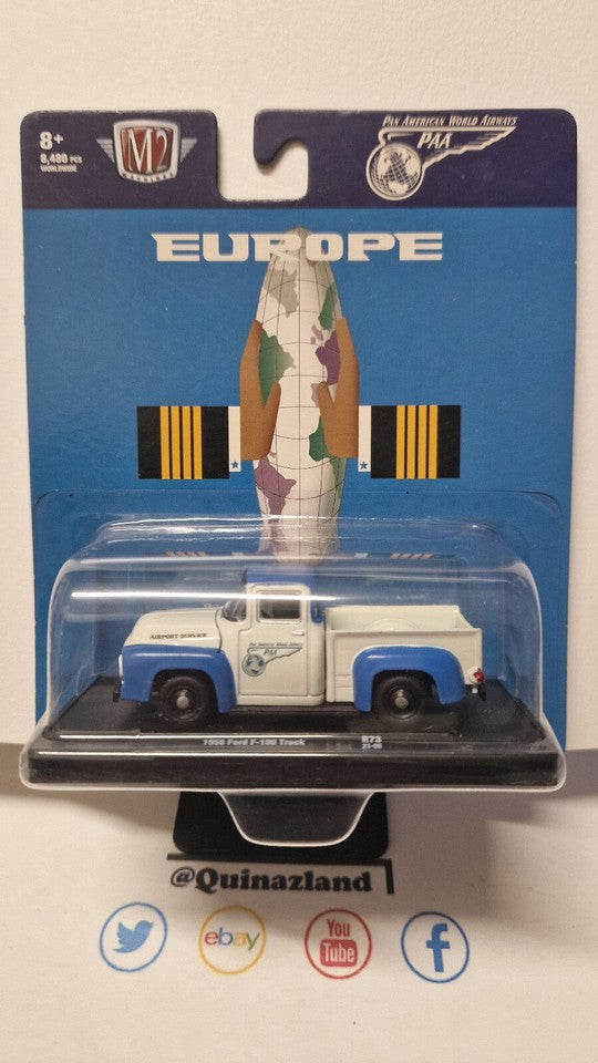 M2 Machines Auto-Drivers 1956 Ford F-100 Truck Pan Am (NG46)