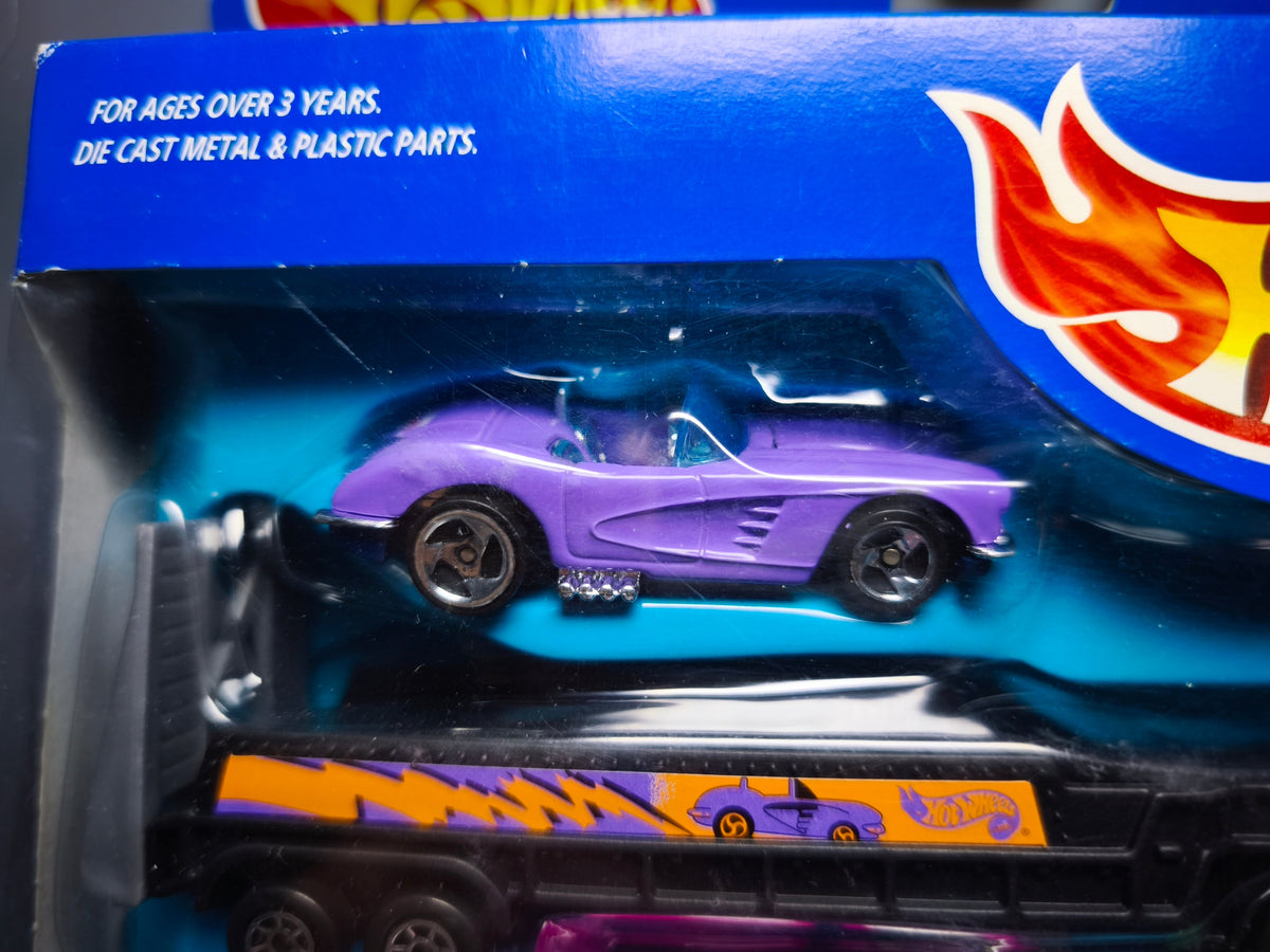 Hot Wheels 1999 long haulers exclusive kmart  58 corvette et 57 chevy + 2 (CT05)