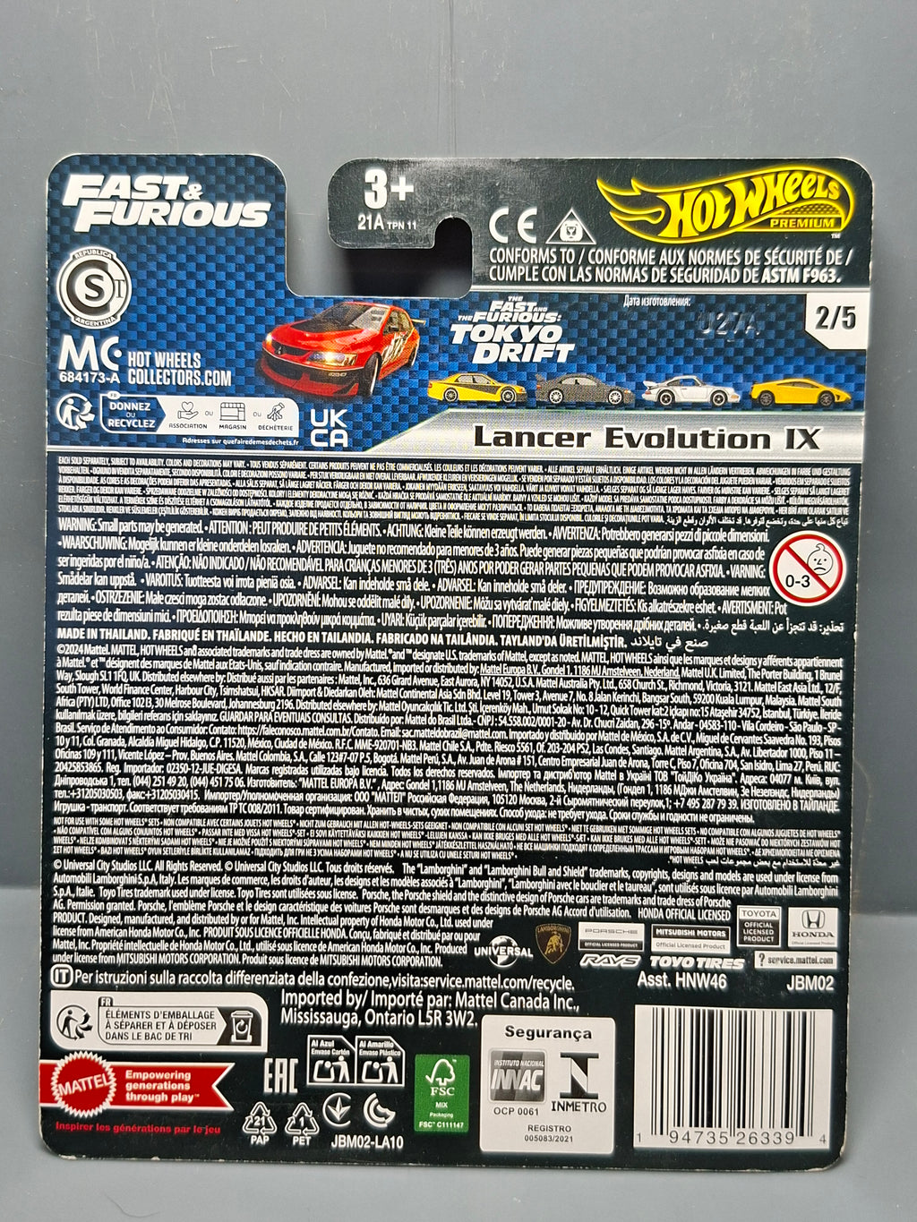 Hot Wheels Fast & Furious Lancer Evolution IX (NG02)