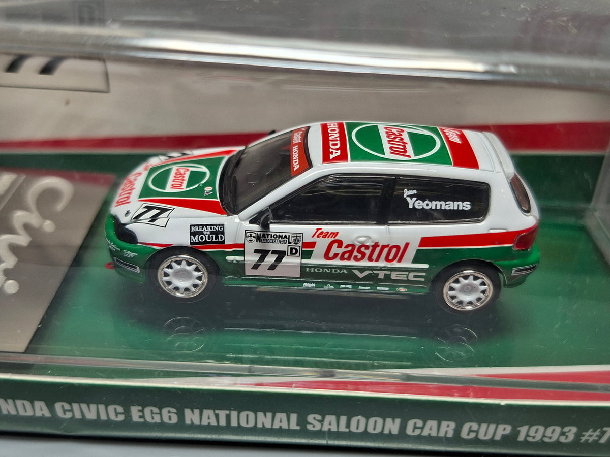 BM Creation 1/64 1993 Honda Civic EG6 #77 Castrol National Saloon Car Cup (CP01)