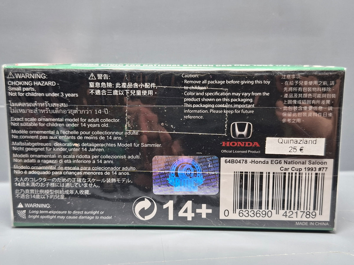 BM Creation 1/64 1993 Honda Civic EG6 #77 Castrol National Saloon Car Cup (CP01)
