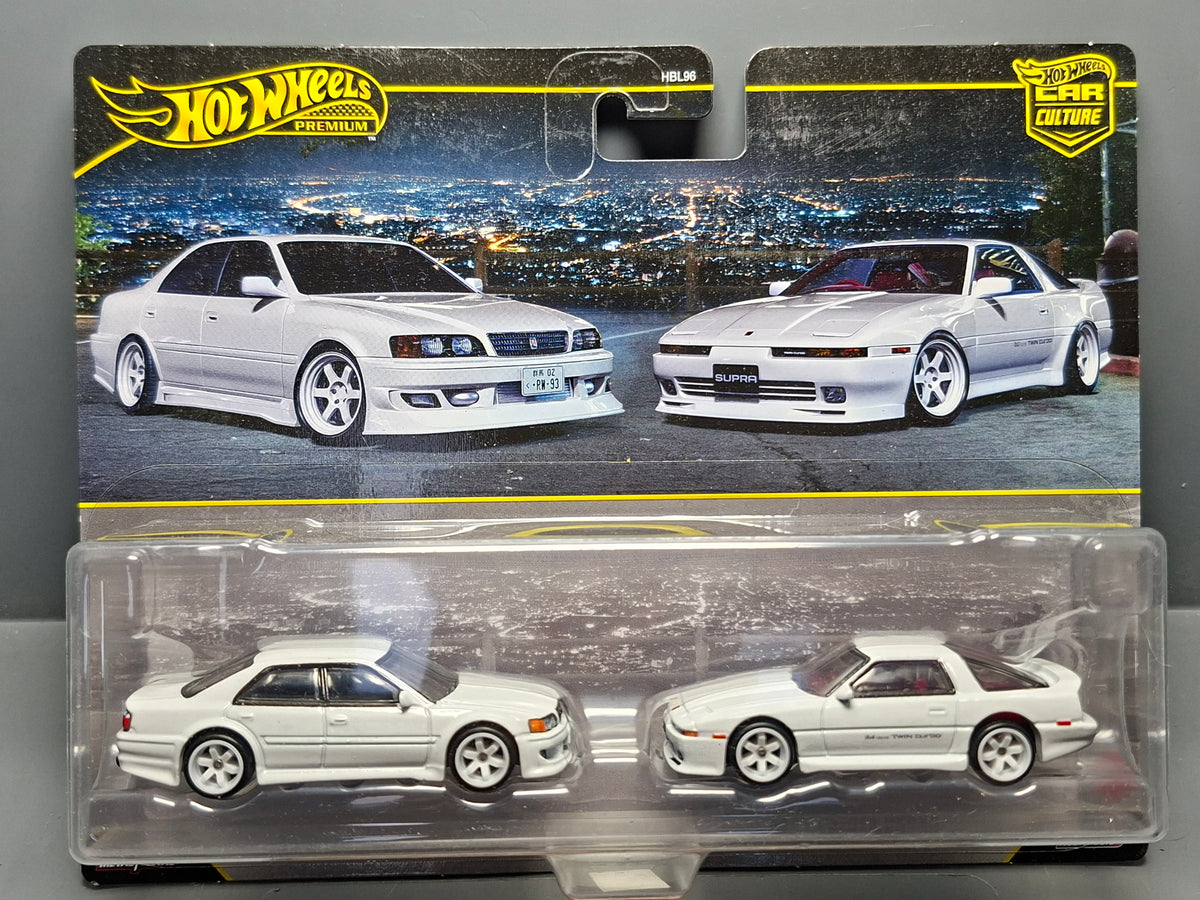 Hot Wheels Premium 2 Pack Toyota Chaser JZX 100 / 1989 Toyota Supra (NG05)