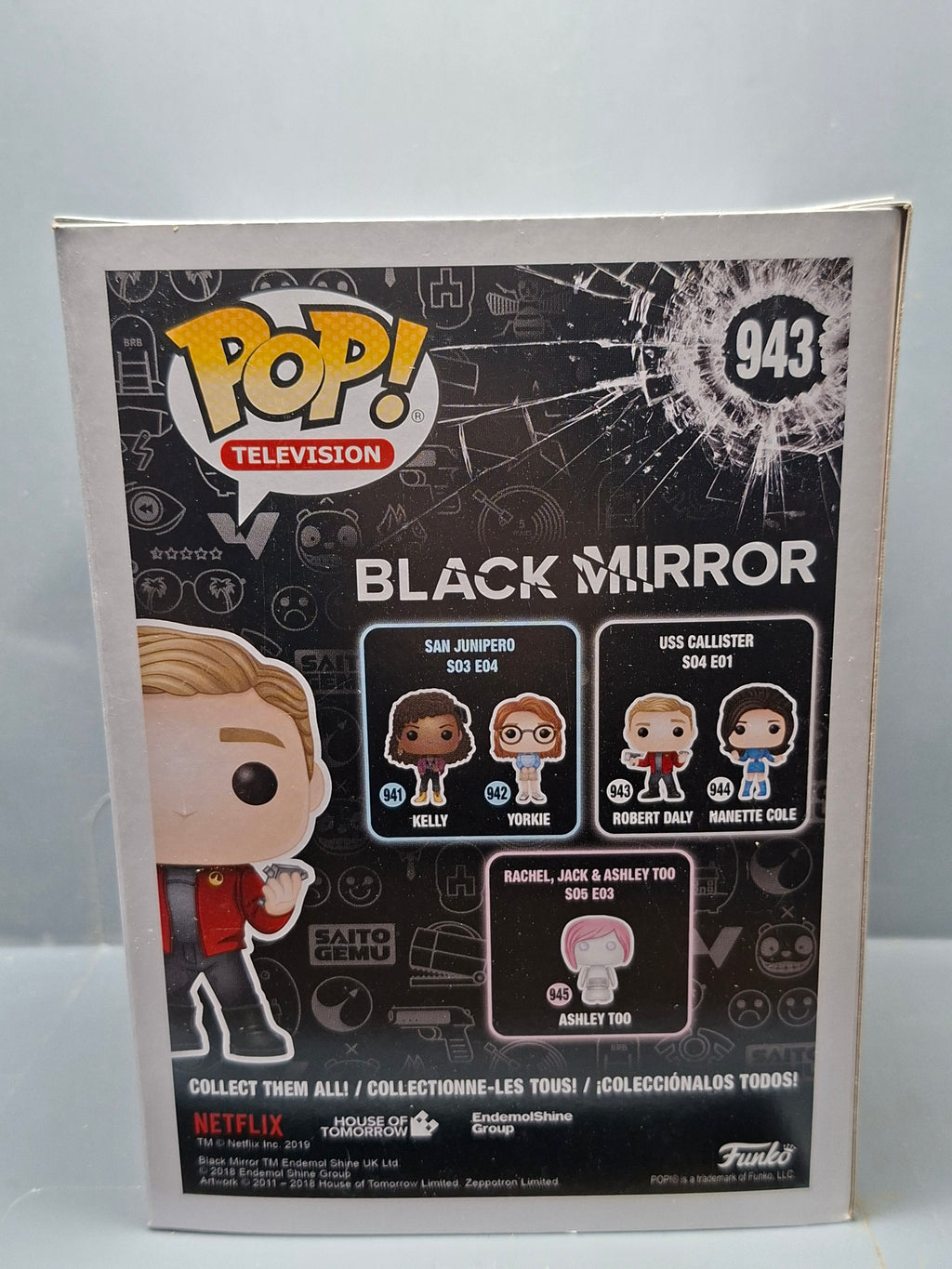 Funko Pop! BLACK MIRROR 943 Robert Daly damaged box  (F07)