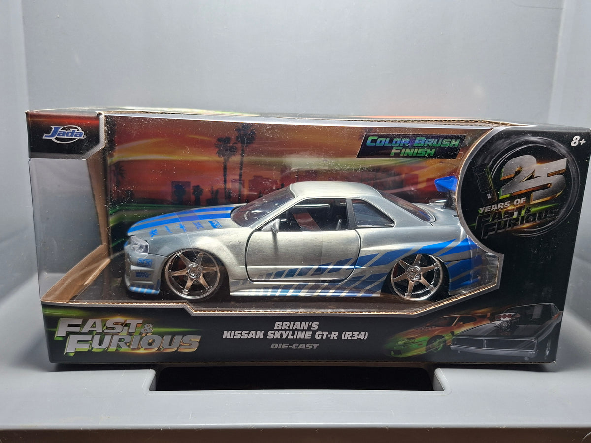 Jada 1/24 Fast Furious Brian's Nissan Skyline GT-R (R34) (ET)