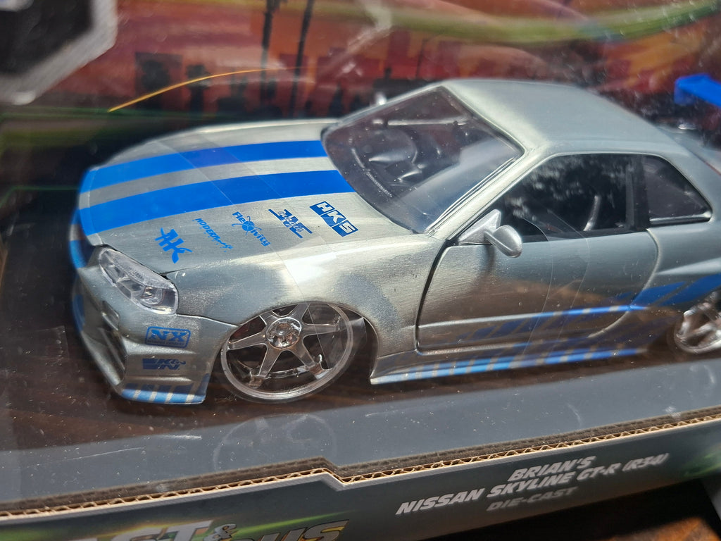 Jada 1/24 Fast Furious Brian's Nissan Skyline GT-R (R34) (ET)