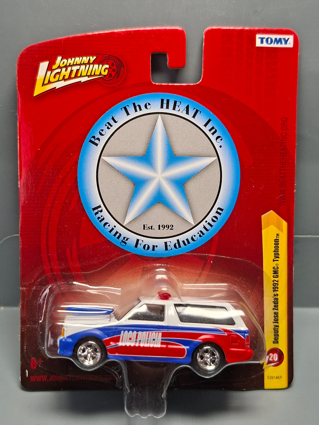 Johnny Lightning Beat the heat Inc. Racing 1992 GMC typhoon   (NP34)