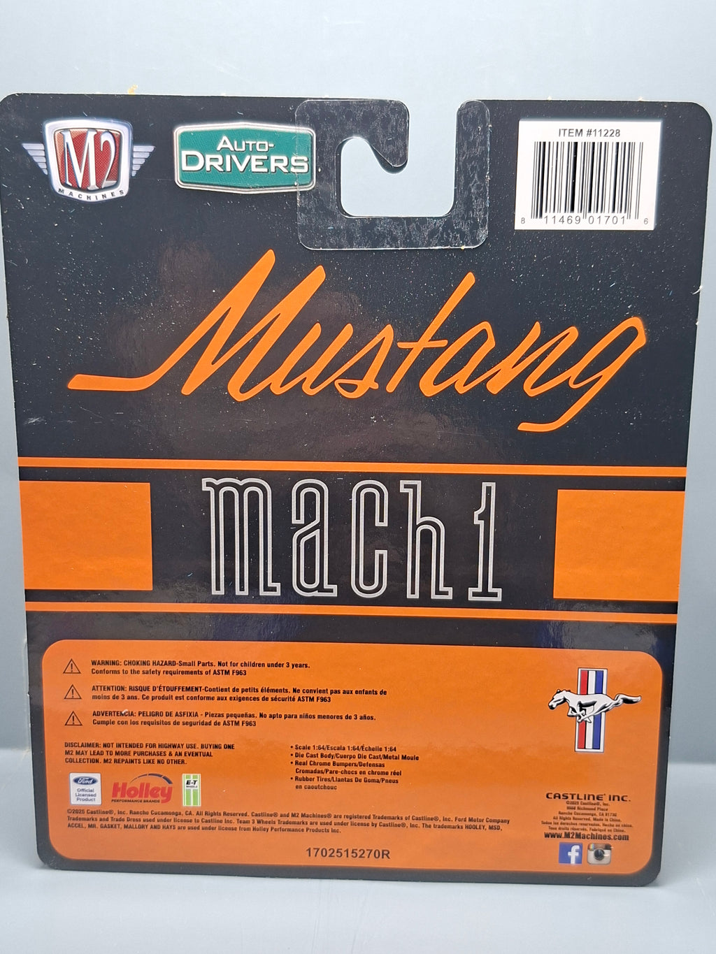 M2 Machines 2025 auto drivers R133 1970 Ford Mustang Mach 1 428 (NG10)