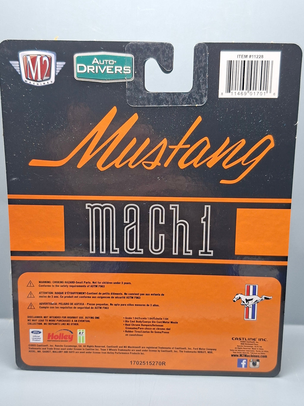 M2 Machines 2025 auto drivers R133 1970 Ford Mustang Mach 1 428 (NG10)