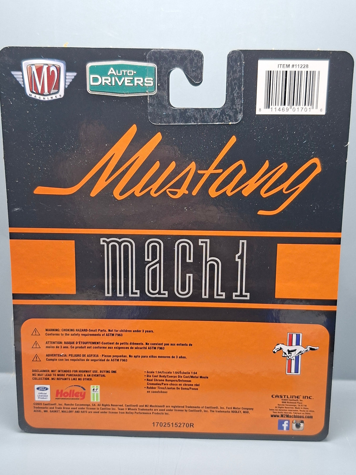 M2 Machines 2025 auto drivers R133 1970 Ford Mustang Mach 1 428 (NG10)