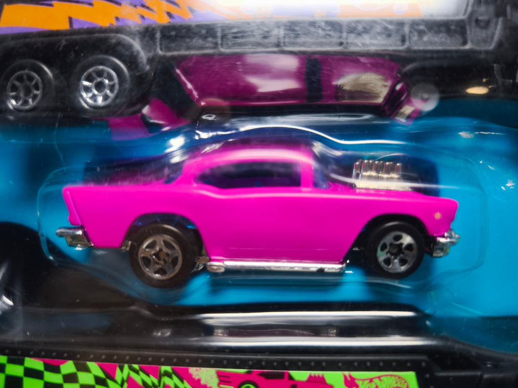 Hot Wheels 1999 long haulers exclusive kmart  58 corvette et 57 chevy + 2 (CT05)