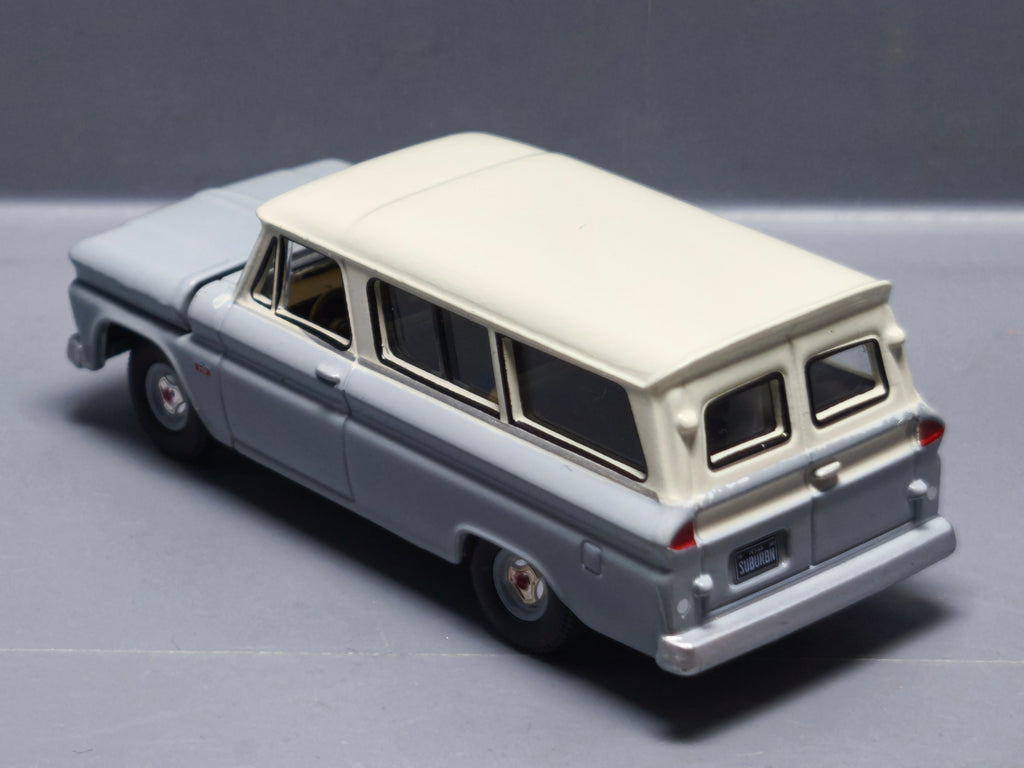 Auto World Premium series 1966 Chevrolet Suburban, gray body with white   (A31)