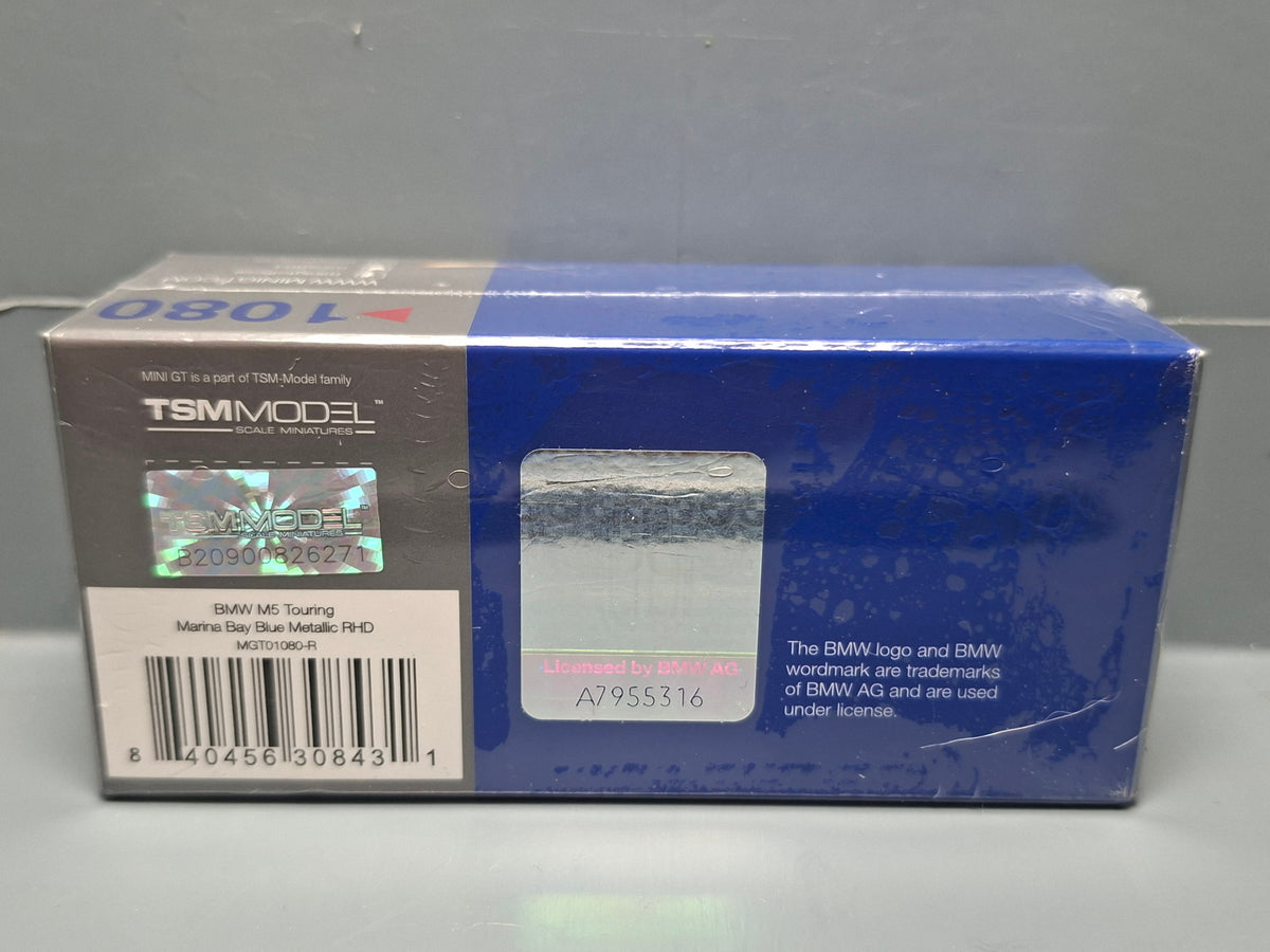 Mini GT BMW M5 Touring Marina Bay Blue Metallic n° 1080 (NP37)