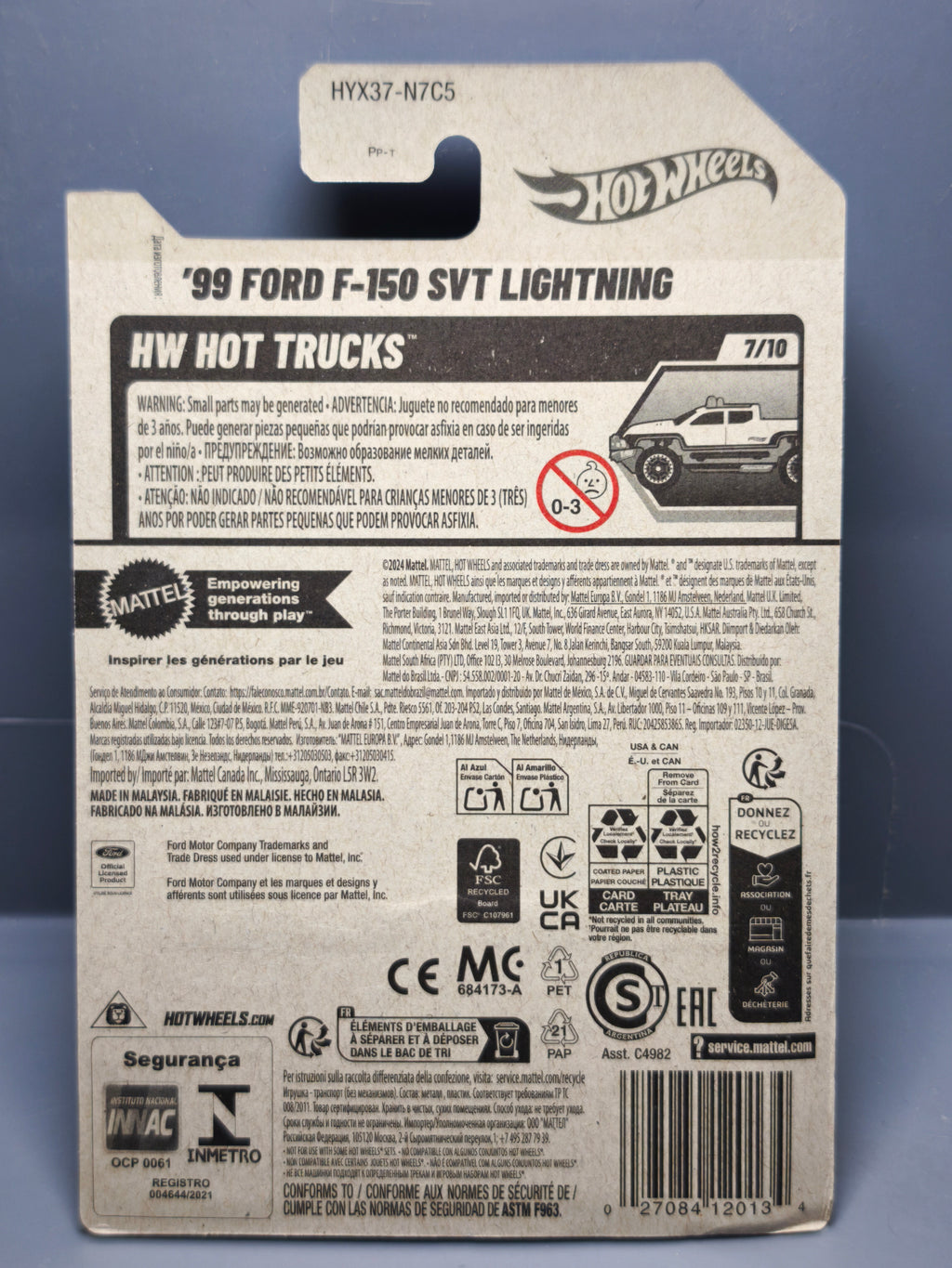 Hot Wheels '99 Ford F-150 SVT lightning 2025-094 (NP09)