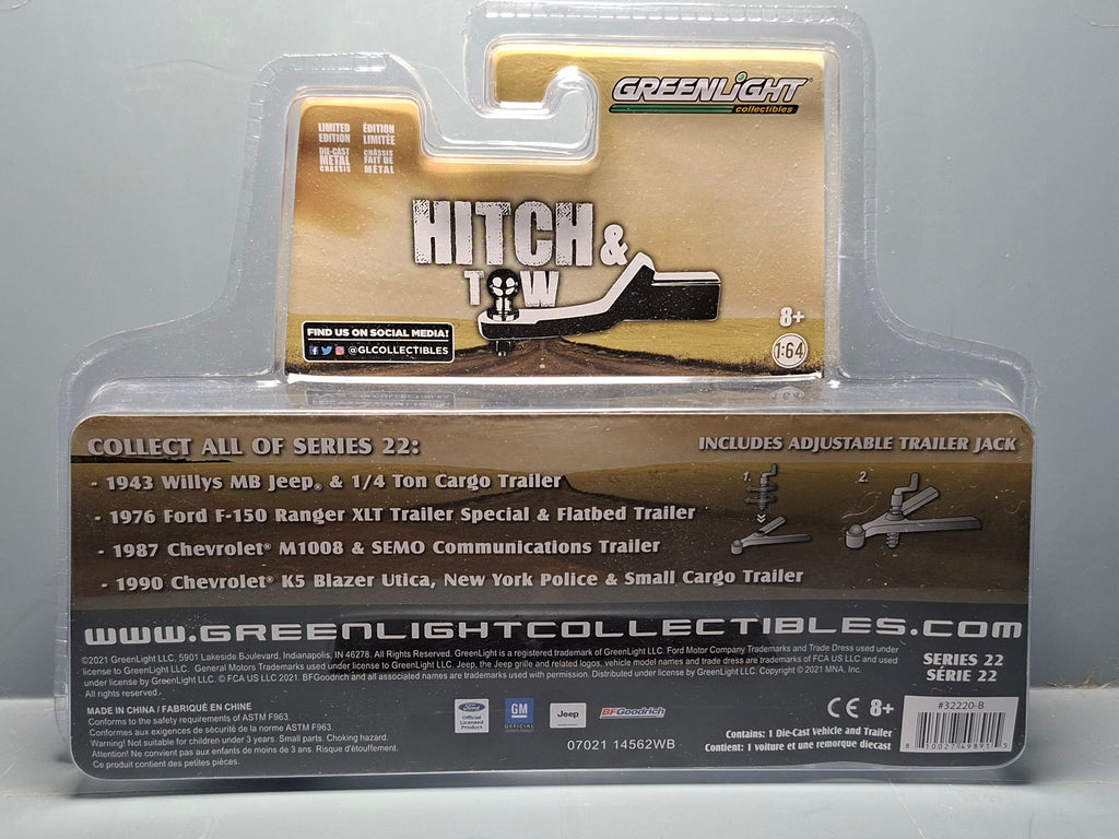 Greenlight Hitch & Tow 1976 Ford F-150 Ranger XLT Trailer Special Chase (CT01)