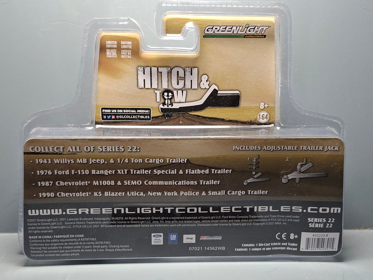 Greenlight Hitch & Tow 1976 Ford F-150 Ranger XLT Trailer Special Chase (CT01)