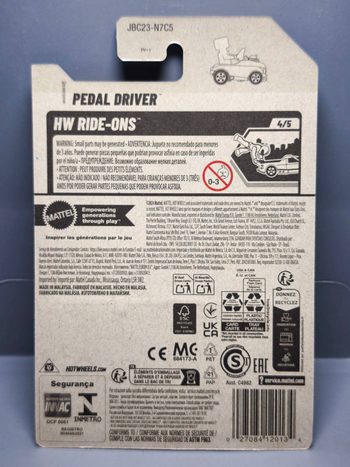 Hot Wheels Pedal Driver Netflix Let's Race 2025-071 TH (NP09)