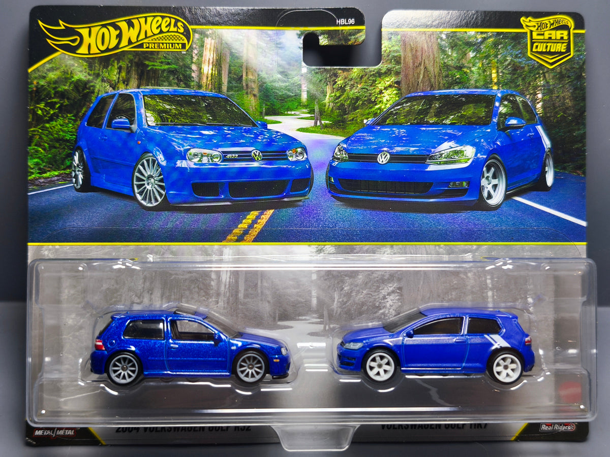Hot Wheels Premium 2-pack 2004 Volkswagen Golf R32 - MK7 (CT12)