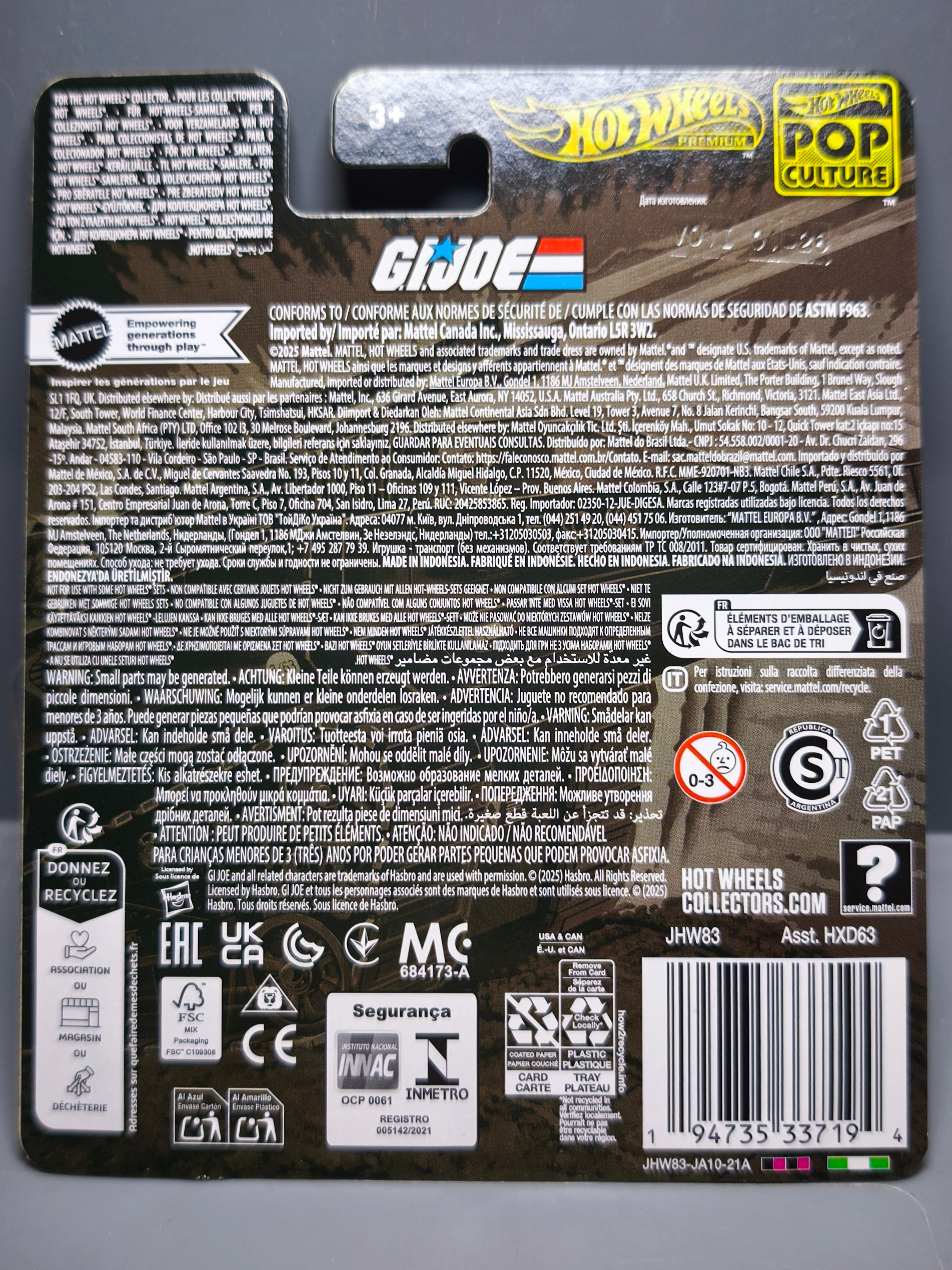 Hot Wheels 2026 Pop Culture G.I.JOE Cobra H.I.S.S. (NG06)