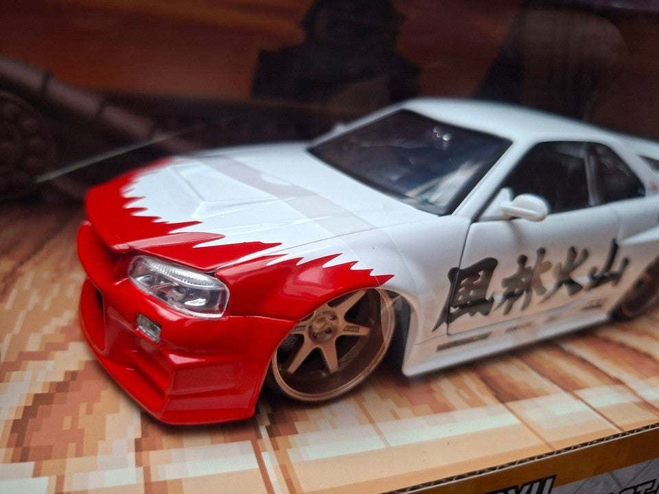 Jada 1/24 Street Fighter Ryu & 2002 Nissan Skyline GTR R34 (ET)