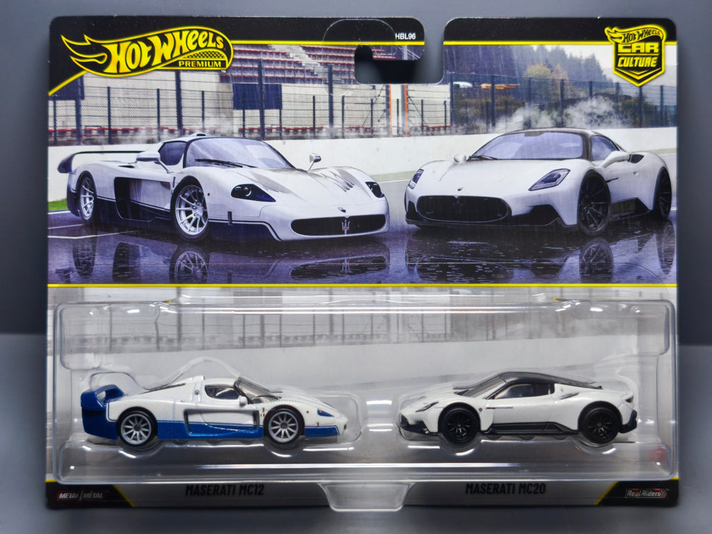 Hot Wheels Premium 2-pack Maserati MC12 & MC20 (CT12)