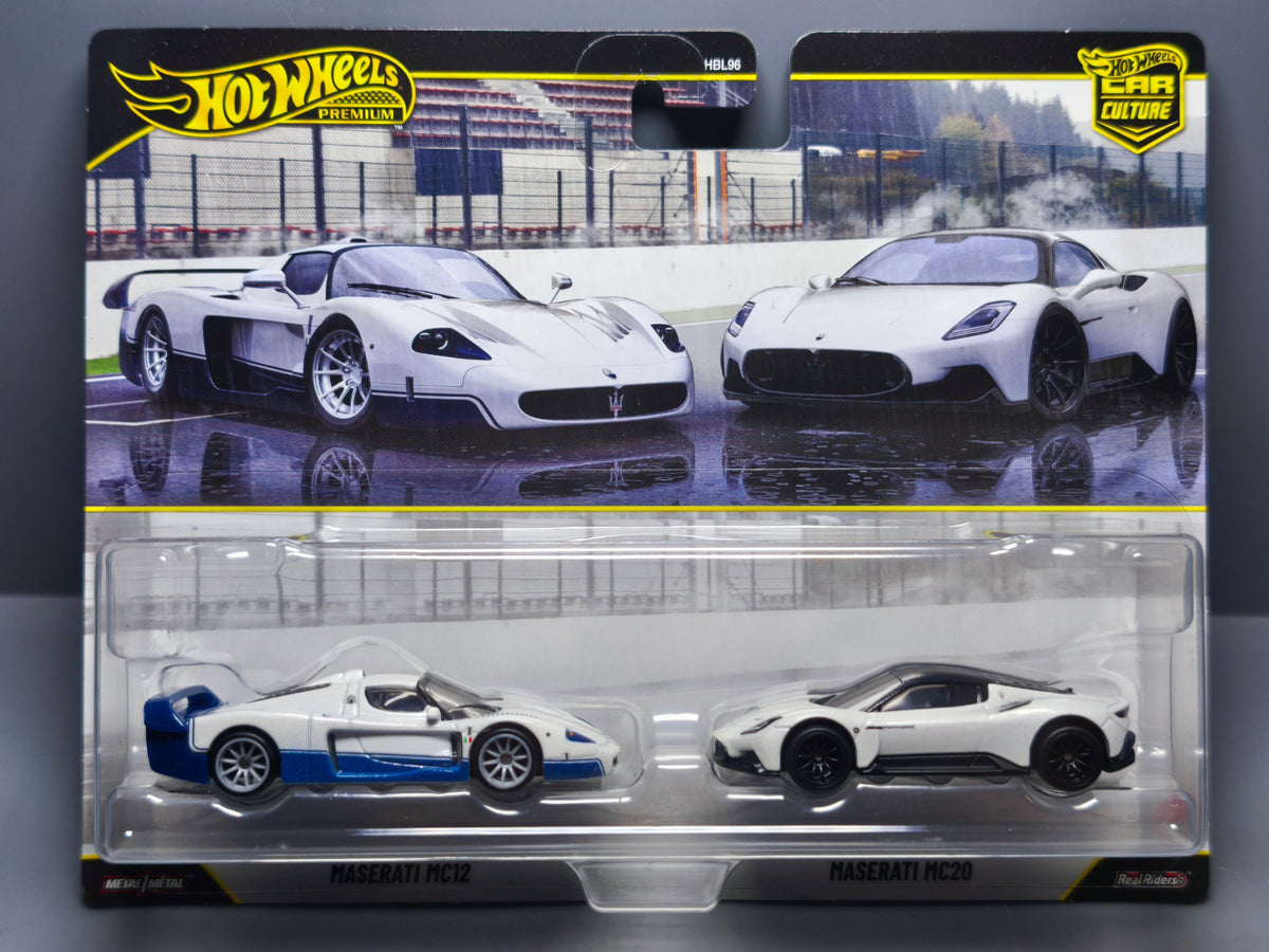 Hot Wheels Premium 2-pack Maserati MC12 & MC20 (CT12)