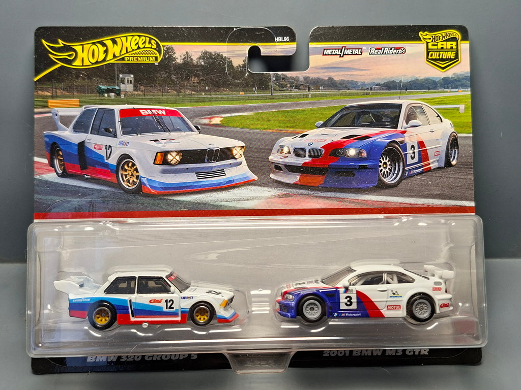 Hot Wheels Premium 2-pack Mix R BMW 320 Group 5 / 2001 BMW M3 Gtr (CT11)