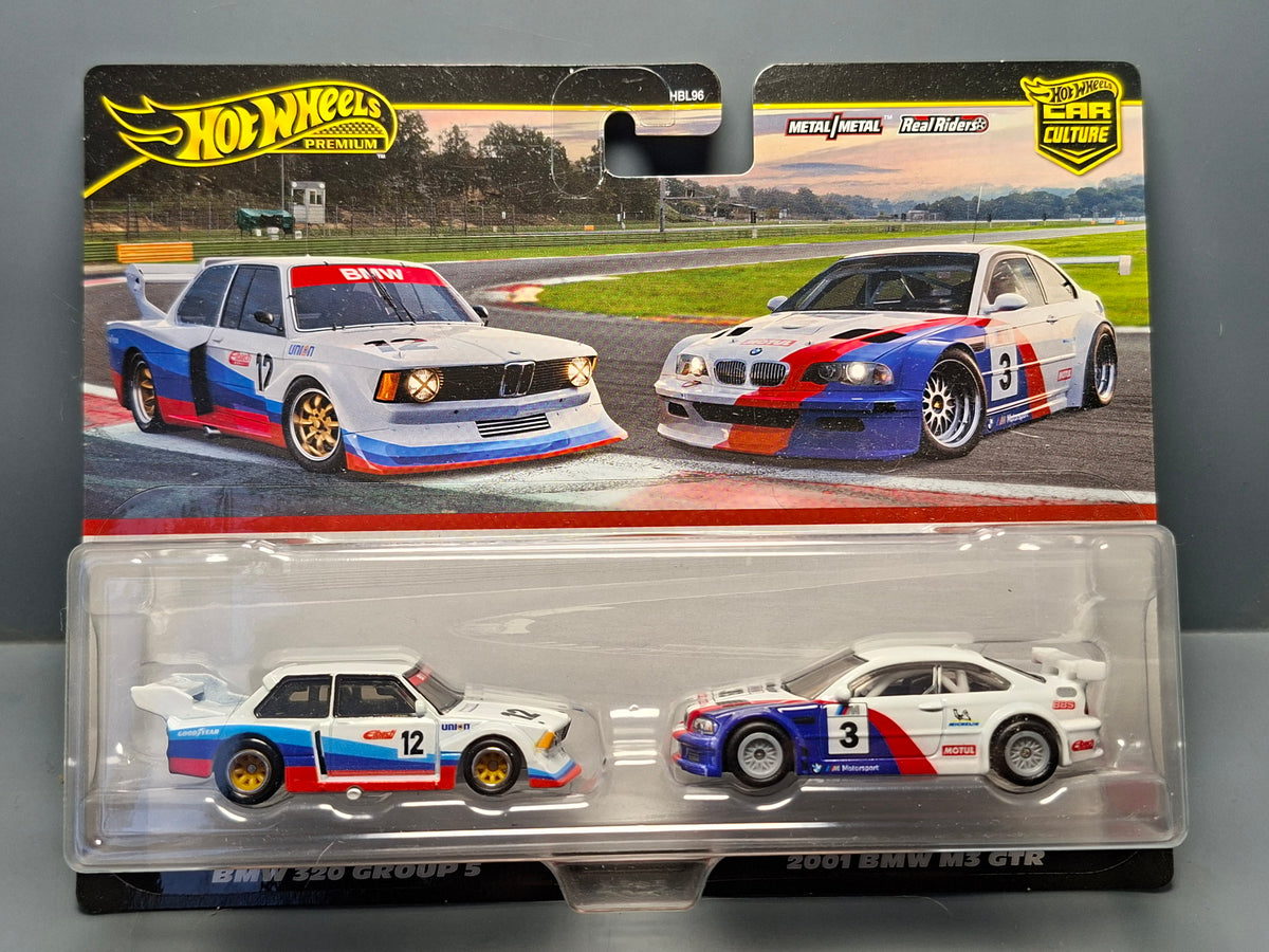 Hot Wheels Premium 2-pack Mix R BMW 320 Group 5 / 2001 BMW M3 Gtr (CT11)