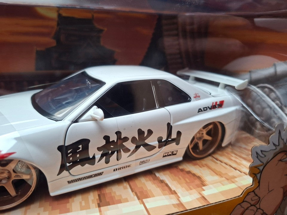 Jada 1/24 Street Fighter Ryu & 2002 Nissan Skyline GTR R34 (ET)