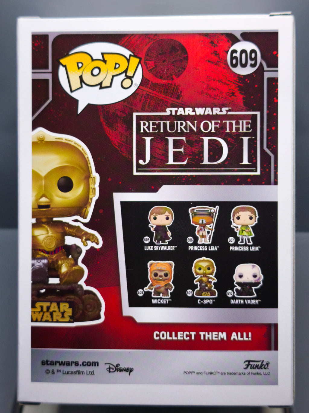 Funko Pop! STAR WARS 6 "40EME ANNIVERSAIRE" N° 609 C3PO sur Chaise  (F29)