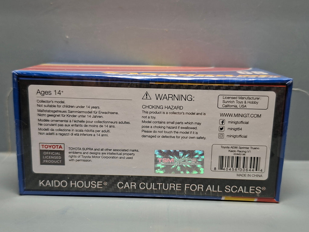 Mini GT Kaido House Toyota AE86 Sprinter Trueno n° 196 (NP38)