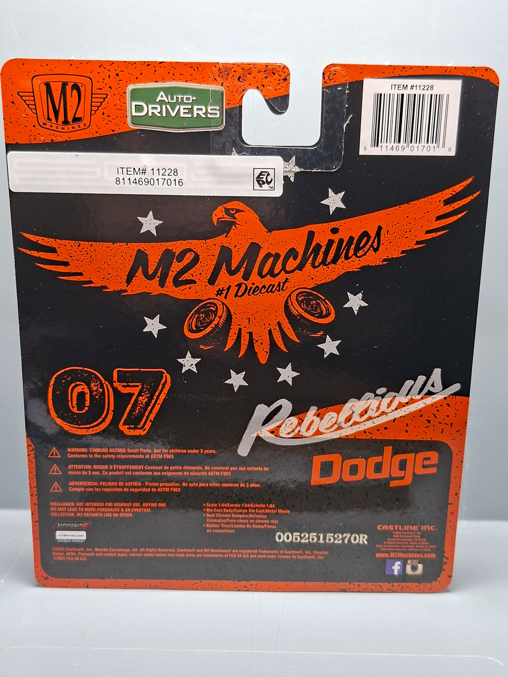 M2 Machines 2025 auto drivers R129 1969 Dodge Charger Daytona (NG52)