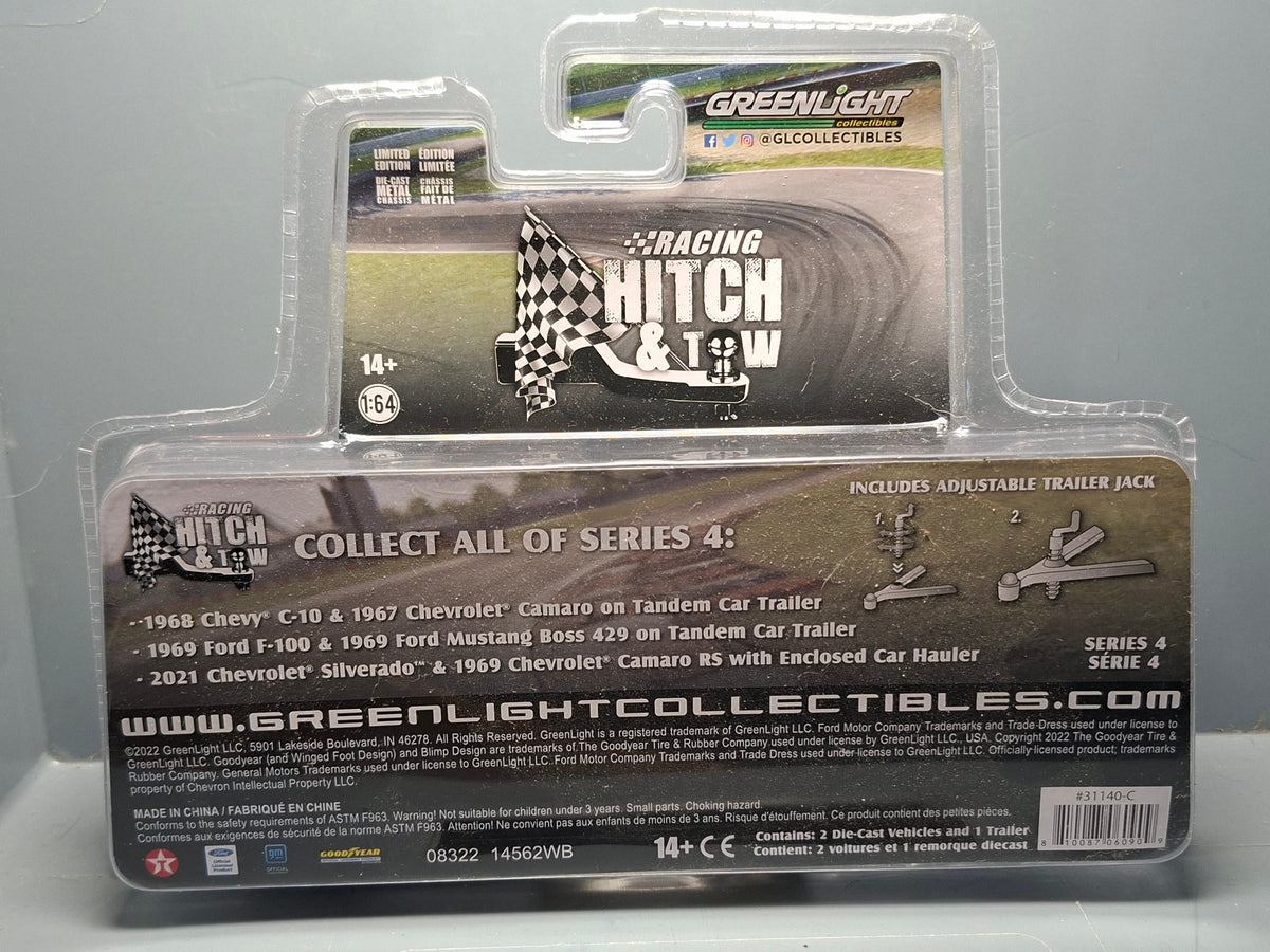 Greenlight 2021 Chevrolet Silverado and 1969 Chevrolet Camaro RS Texaco   (CT01)