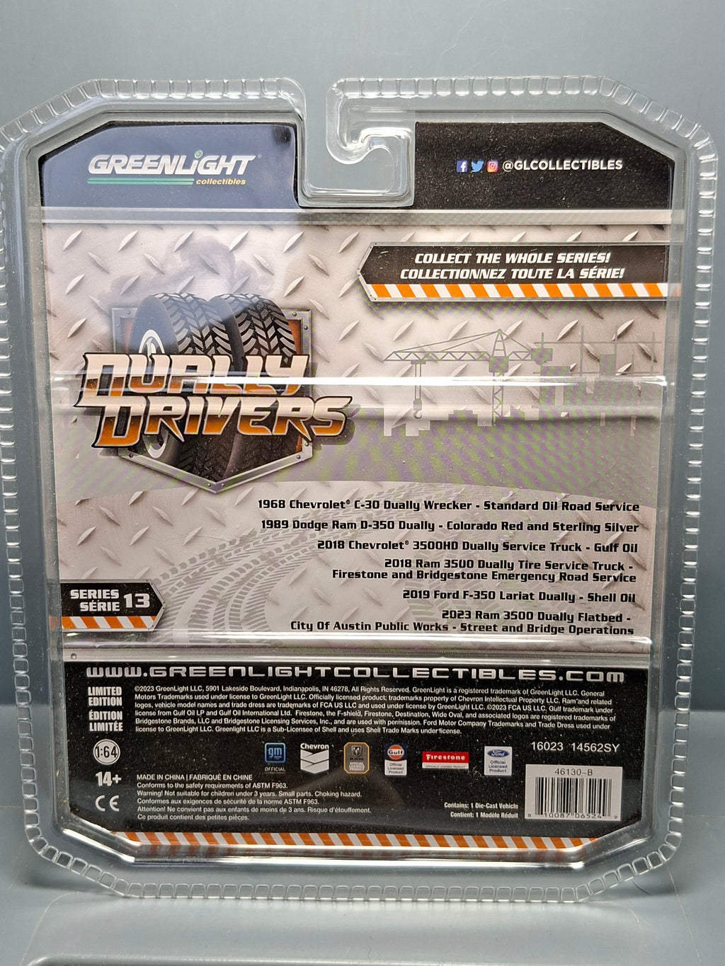 Greenlight Dually Drivers Series 13 1989 Dodge Ram D-350 Chase   (CT01)