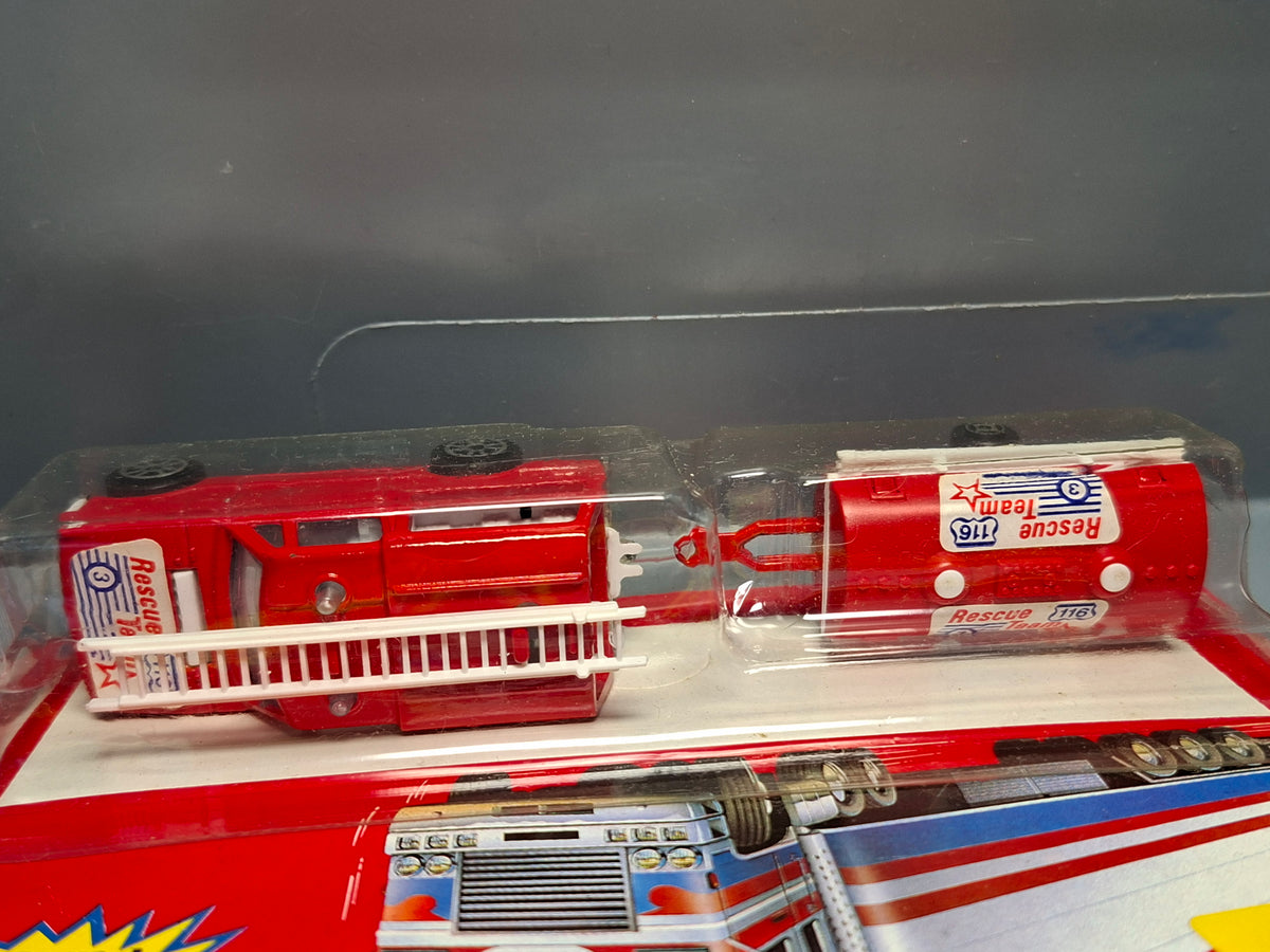 Majorette Range rover fire engine et tanker  bulle fendue (CT09)