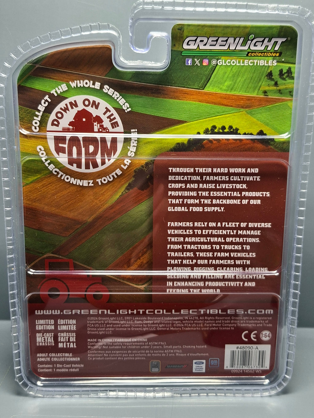 Greenlight  2024 Down on the Farm Series 9 1973 Tractor with Closed Cab  (NG52)