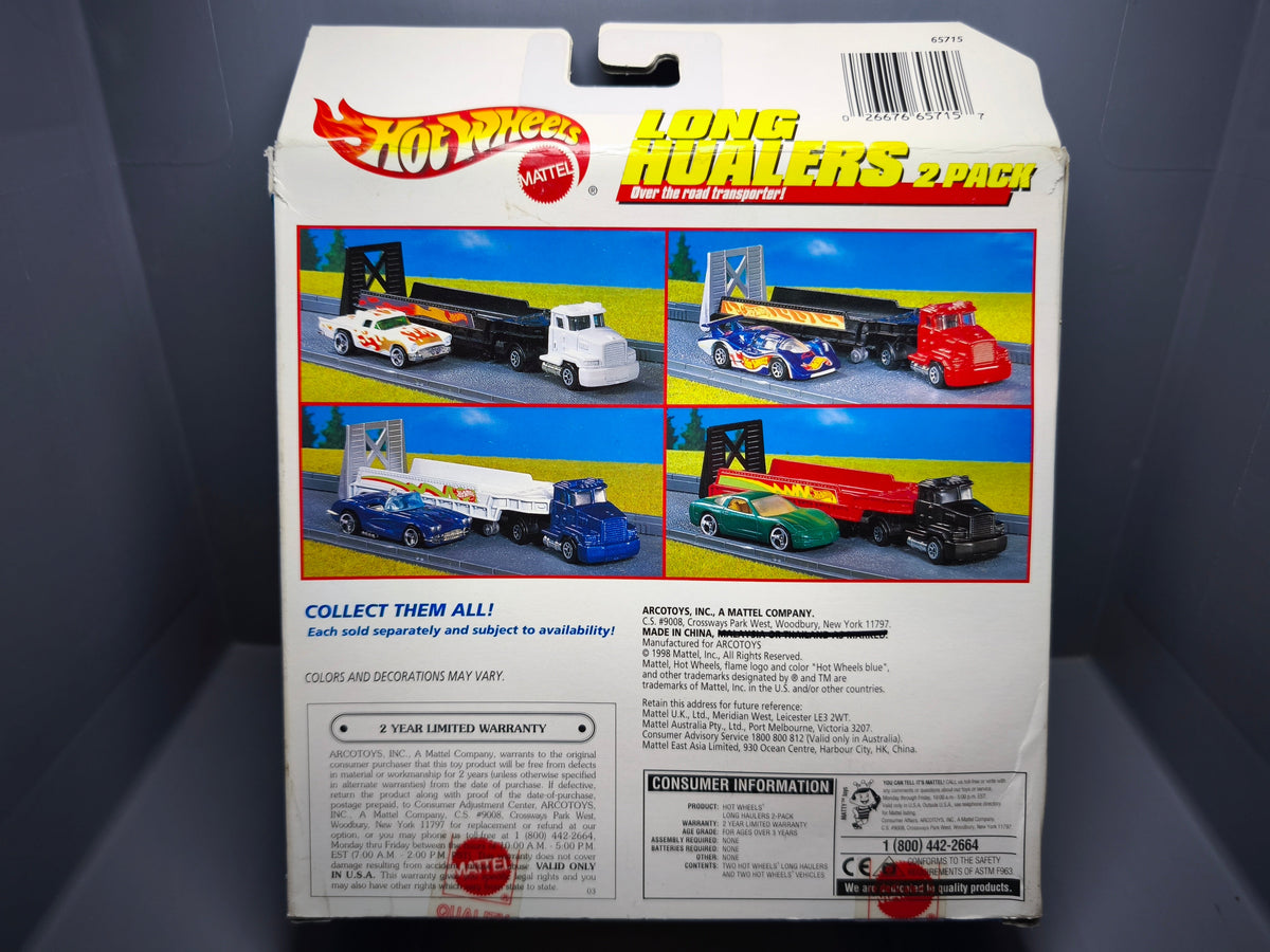 Hot Wheels 1999 long haulers exclusive kmart  58 corvette et 57 chevy + 2 (CT05)