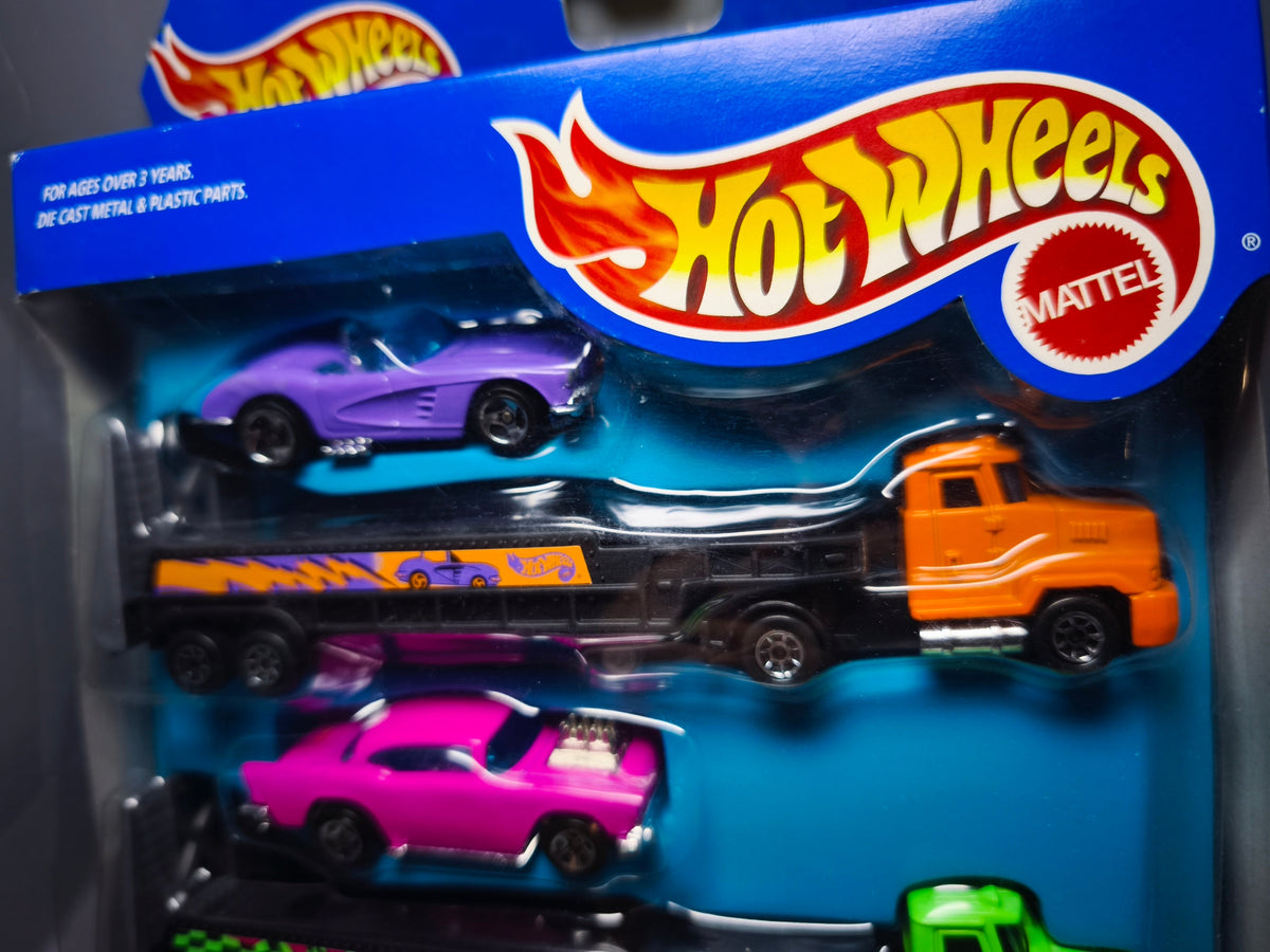 Hot Wheels 1999 long haulers exclusive kmart  58 corvette et 57 chevy + 2 (CT05)