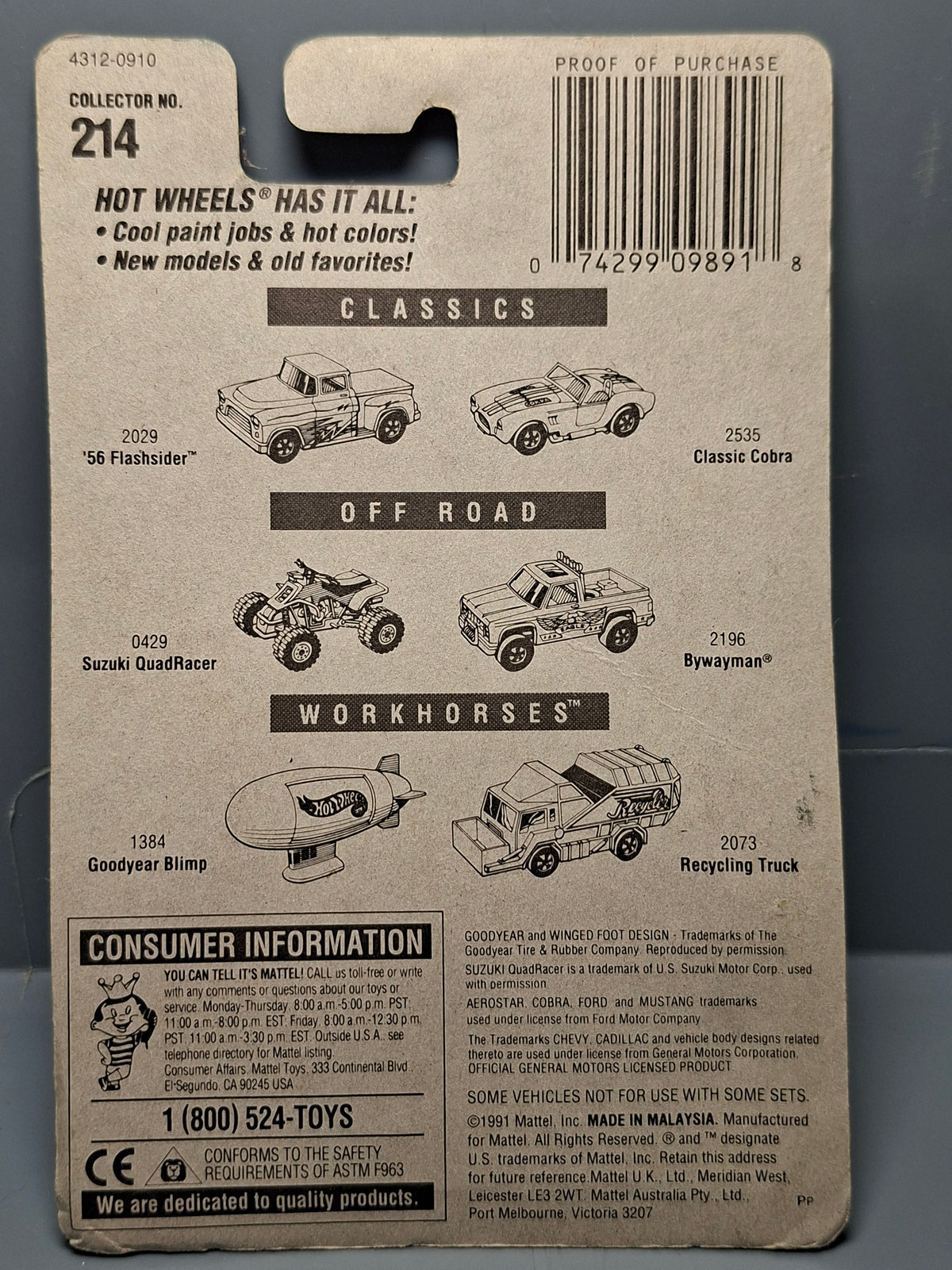 Hot Wheels Swingfire version 7SP 1994-214 (NP19)