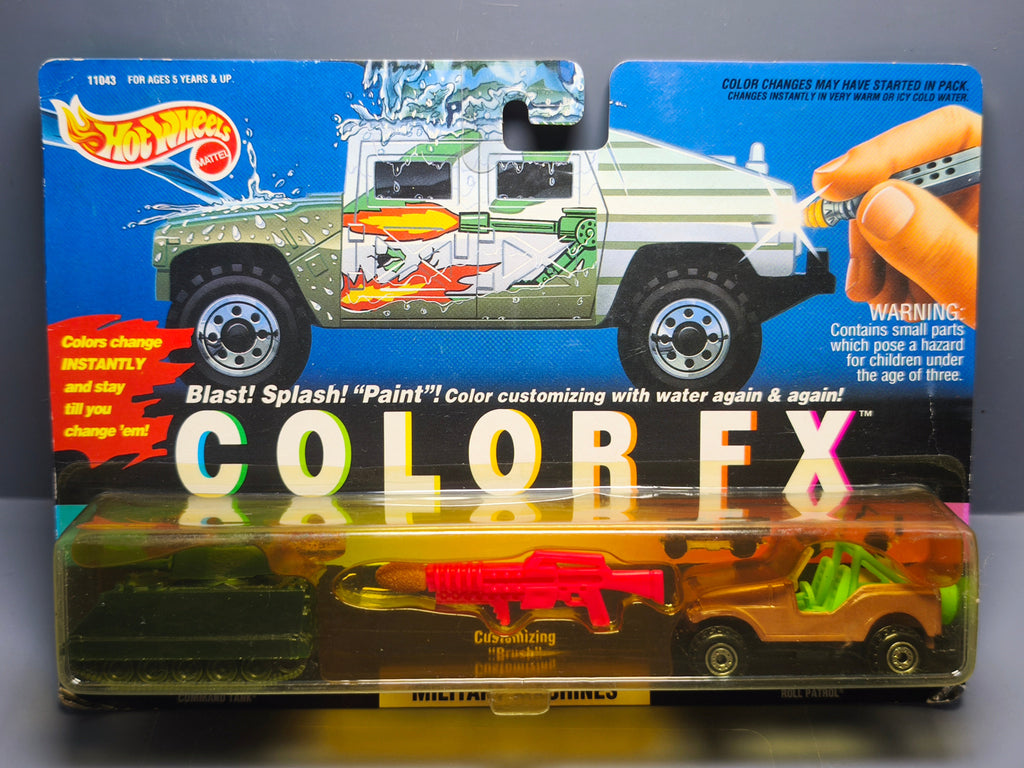 Hot Wheels 1994 color FX military machines Command tank & roll patrol (CT10)