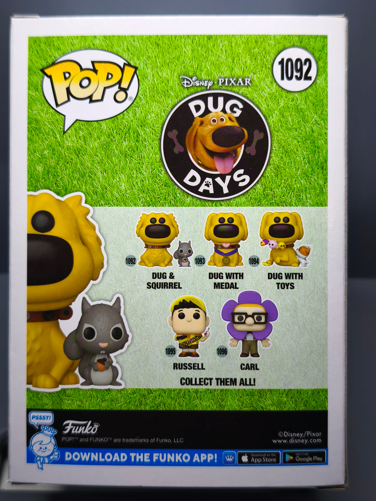 Funko Pop! Disney Pixar DUG DAYS #1092 Dug & squirrel (F34)